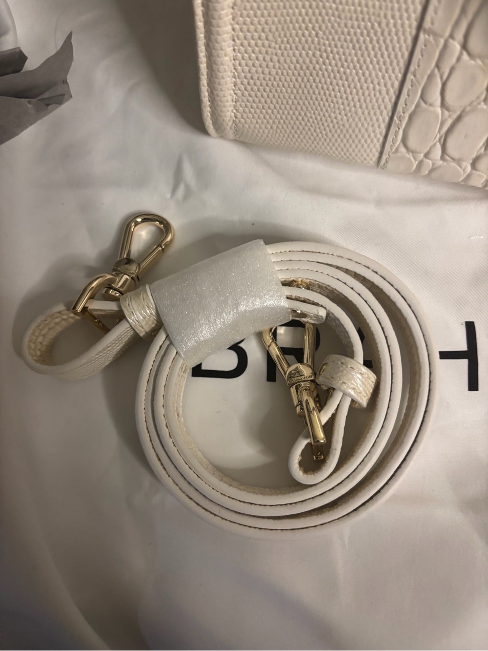 ⭐️Brahmin Cami Sea Salt White Carman Leather Satchel - Picture 4 of 12